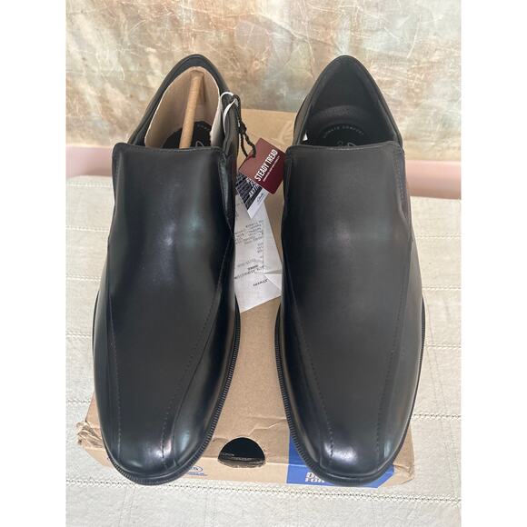 Clarks Steadwell Step Men\'s Black Leather Slip On Dress Loafer Wide Size 9 W main image 6